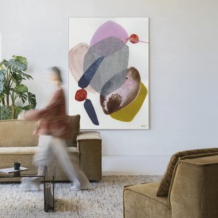Urban Cotton Wandkleed 'Wings' 110 x 145cm in Frame - black