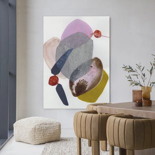 Urban Cotton Wandkleed 'Wings' 145 x 190cm in Frame - black