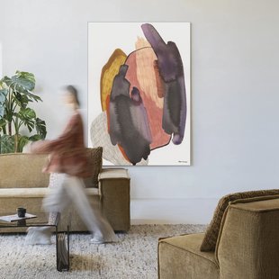 Urban Cotton Wandkleed 'Magnetism' 80 x 110cm in Frame - black