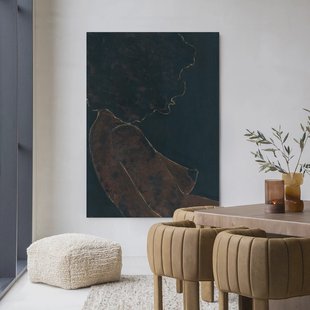 Urban Cotton Wandkleed 'Cococure' 110 x 145cm in Frame - black