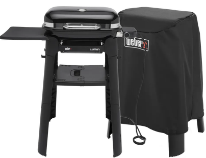 Weber Lumin Compact Black met Onderstel + Weber Hoes voor Lumin met Onderstel