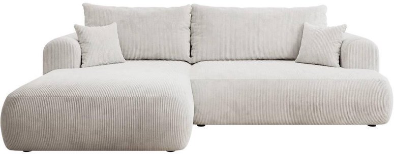 Hoekslaapbank Philipa ribstof links met opbergruimte | NADUVI Collection