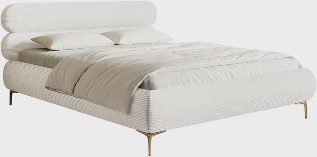 Bedframe Comella 140 x 200 cm ribstof | NADUVI Collection