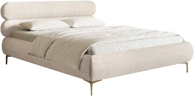 Bedframe Comella 140 x 200 cm ribstof | NADUVI Collection