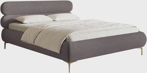 Bedframe Comella 160 x 200 cm ribstof met opbergruimte | NADUVI Collection