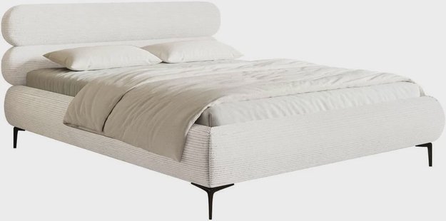 Bedframe Comella 180 x 200 cm ribstof met opbergruimte | NADUVI Collection