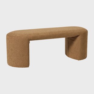 Bank Sara bouclé - bruin - 45x120x44 cm