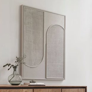 MUST Living Wanddecoratie 'Elyn' Jute, 102 x 76cm, kleur Crème