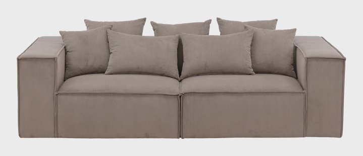 Nohr 3-zits Bank 'Yulonda' Rib, kleur Bruin