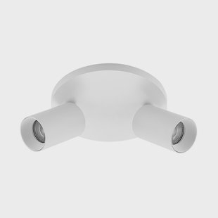 Arcchio spot Brinja, wit, rond, Ø 6 cm, 2-lamps, GU10 - Gang / Hal - Modern - Aluminium - Meerdere lampen