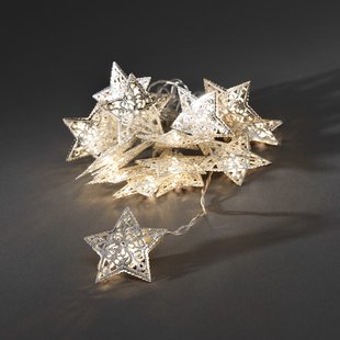 Konstsmide kerstverlichting - Decoratieve LED sterren - 600cm - 16 stuks - zilver (laatste stuks!)