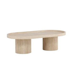 Fjôrd - Salontafel Beige Travertinlook - 120x60x35cm - Krille