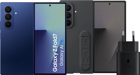 Samsung Galaxy Z Fold 7 256GB Blauw 5G + Accessoirepakket