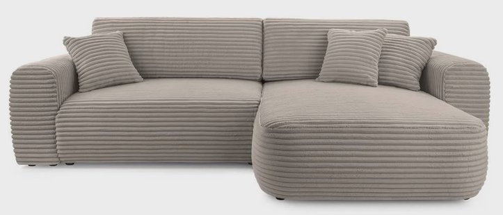Hoekslaapbank Hortero ribstof links/rechts met opbergruimte | NADUVI Collection