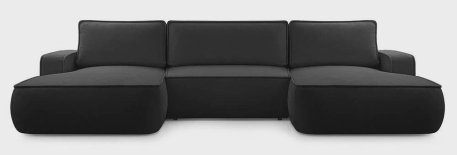 U-slaapbank Monteno bouclé met opbergruimte | NADUVI Collection