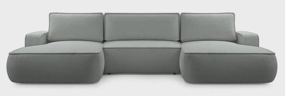 U-slaapbank Monteno bouclé met opbergruimte | NADUVI Collection