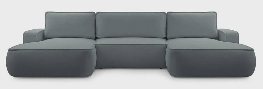 U-slaapbank Monteno bouclé met opbergruimte | NADUVI Collection