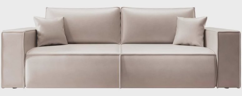 3-zitsslaapbank Calum lederlook met opbergruimte | NADUVI Collection