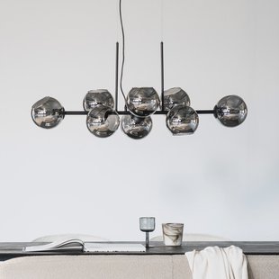 By-Boo Hanglamp 'Stellar' 8-lamps, kleur Zwart