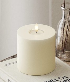LED Stompkaars Creme - ø 10 x 10 cm