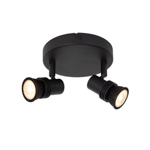 Lucide Plafondspot Kianti Zwart ⌀15cm 2xgu10