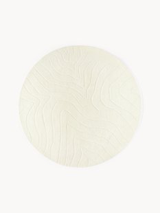 Rond wollen vloerkleed Aaron, handgetuft