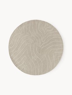 Rond handgetuft wollen vloerkleed Aaron