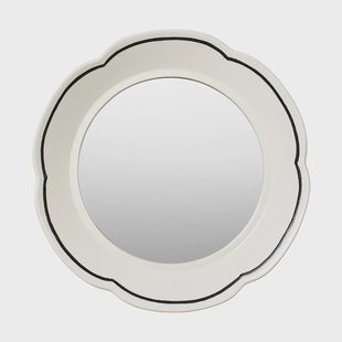 Broste Copenhagen Hilma spiegel Ø36 cm Off-white-zwart