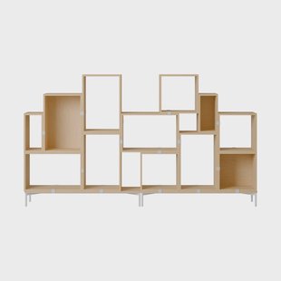 Muuto Stacked opbergsysteem boekenkast configuratie 3 Eikenhout