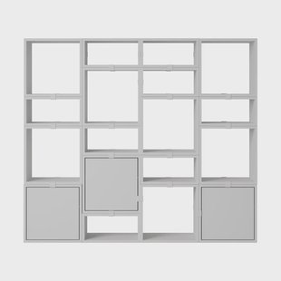 Muuto Stacked opbergsysteem boekenkast configuratie 4 Grijs