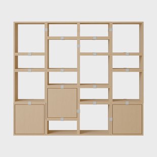 Muuto Stacked opbergsysteem boekenkast configuratie 4 Eikenhout