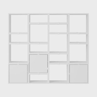 Muuto Stacked opbergsysteem boekenkast configuratie 4 Wit