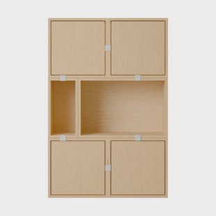 Muuto Stacked opbergsysteem dressoir configuratie 4 Eikenhout