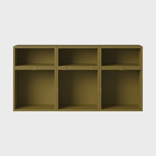 Muuto Stacked opbergsysteem dressoir configuratie 5 Bruin groen