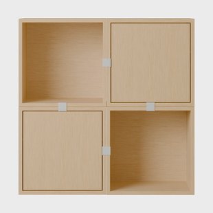 Muuto Stacked opbergsysteem hal configuratie 4 Eikenhout