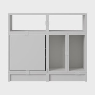 Muuto Stacked opbergsysteem kantoor configuratie 5 Grijs