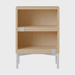Muuto Stacked opbergsysteem nachtkastje configuratie 1 Eikenhout