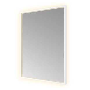 Hotbath &MORE Spiegel direct en indirect LED color changing spiegelverwarming met afstandsbediening Mat wit SQU680WH