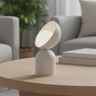 EMIBIG LIGHTING Tafellamp Boto LN1, beige, staal/glas, hoogte 31 cm, G9