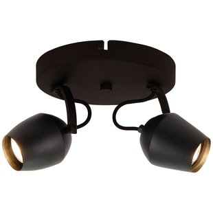 Brilliant Opbouwspot Vertino Zwart ⌀22cm 2xgu10 5w