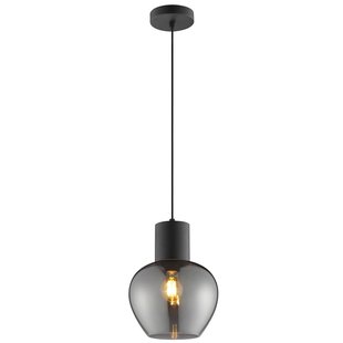 Brilliant Hanglamp Ligari - Zwart - Rookglas - D23cm - E27