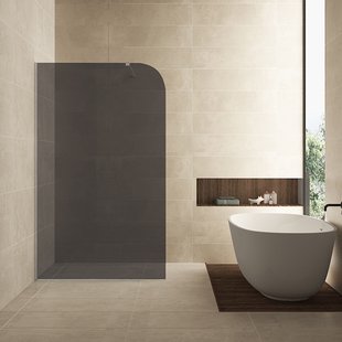 Inloopdouche Wiesbaden Curvea 120x200 cm 8 mm Nano Rookglas