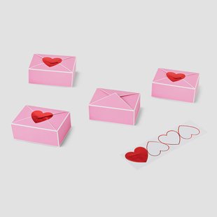 Opvouwbare roze geschenkdozen - 4 stuks