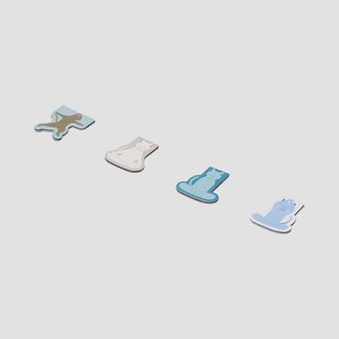 Yoga katten magnetische boekenleggers - 4 stuks