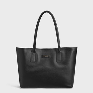 Isabel Bernard Honoré Elin zwarte leren schoudertas van kalfsleer