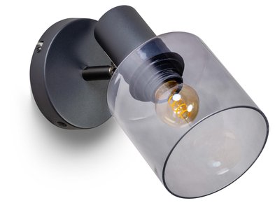 ETH Sledge Glass - wandlamp - Ø 30 x 21 cm - rook