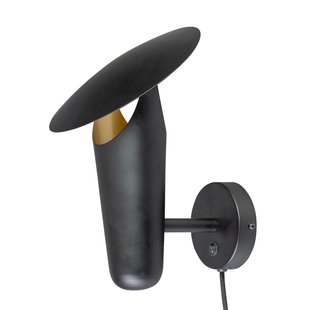 ETH The Britt - wandlamp - Ø 20 x 25 cm - zwart en messing