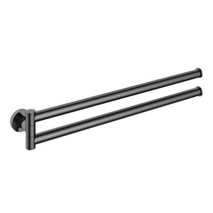 Hotbath &MORE Handdoekhouder draaibaar PBP Gepolijst Zwart PVD (BAA15PBP)