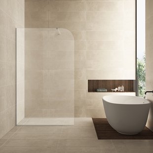 Inloopdouche Wiesbaden Curvea 120x200 cm 8 mm Nano Helder Glas