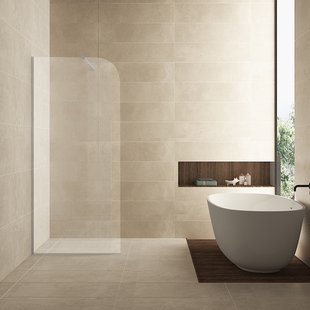 Inloopdouche Wiesbaden Curvea 80x200 cm 8 mm Nano Helder Glas